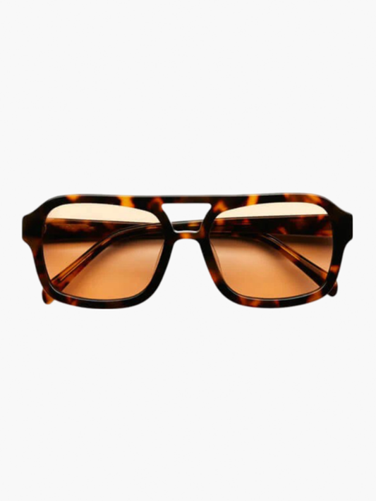 UV400-Schutz | Retro-Rahmen | robust & bequem | für Alltag | Strand | Reisen-Schildpatt/Orange-Luzern Mode