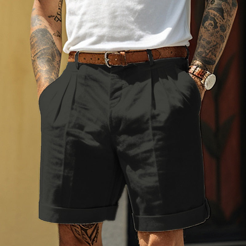 Stilvolle Leinen-Baumwoll-Shorts für Herren – Milan