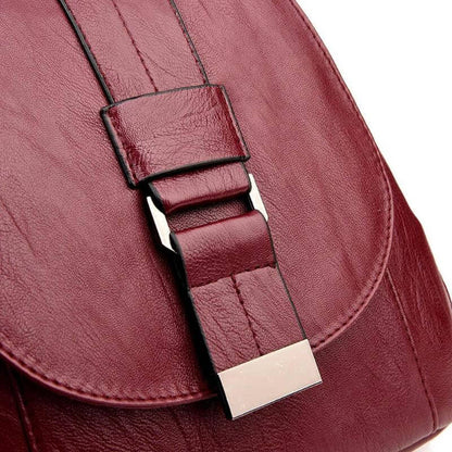 Premium wasserdichter Lederrucksack für Damen