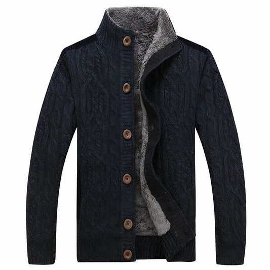 Herren Strickjacke mit warmer Innenfutter – Tobias