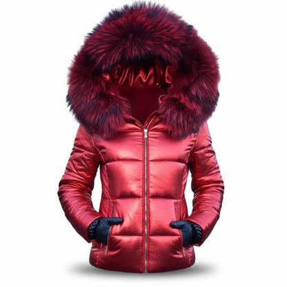 Women's Thick Padded Winter Jacket with Hood, Wind and Water Resistant 10