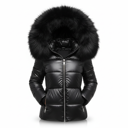 Women's Thick Padded Winter Jacket with Hood, Wind and Water Resistant 4