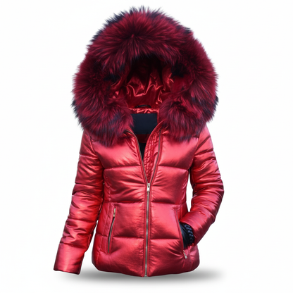Women's Thick Padded Winter Jacket with Hood, Wind and Water Resistant 9