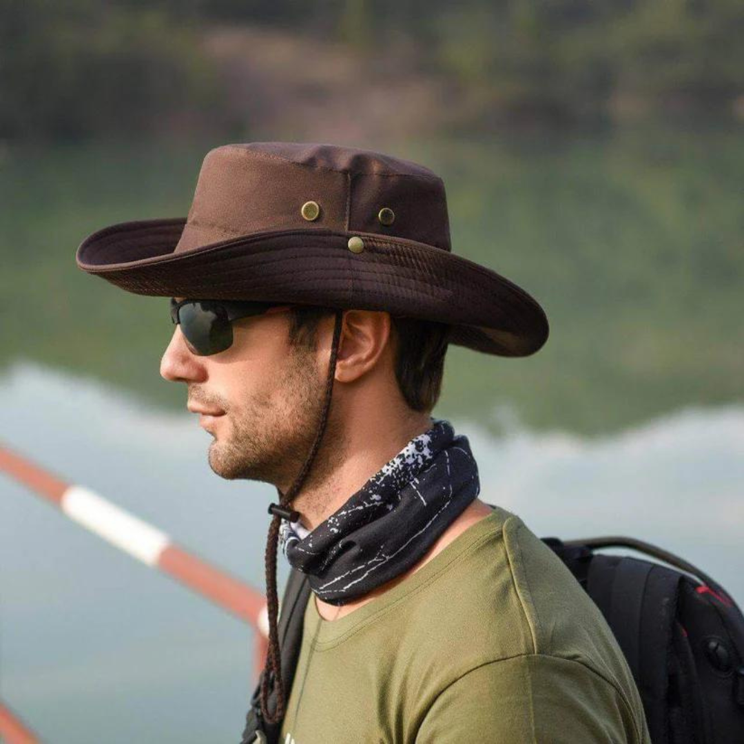 Outdoor Hut Herren UV-Schutz | Wasserabweisender Sonnenhut | Atmungsaktiv & faltbar-Luzern Mode