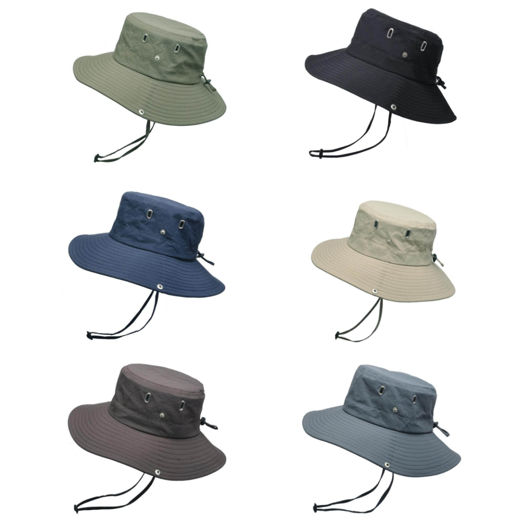 Outdoor Hut Herren UV-Schutz | Wasserabweisender Sonnenhut | Atmungsaktiv & faltbar-Luzern Mode
