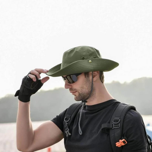 Outdoor Hut Herren UV-Schutz | Wasserabweisender Sonnenhut | Atmungsaktiv & faltbar-Luzern Mode