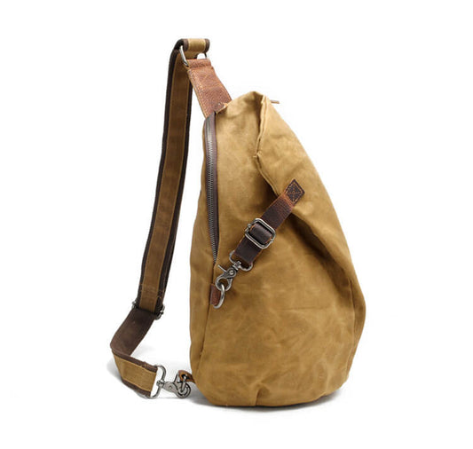 Wasserabweisende Canvas-Umhängetasche mit Anti-Diebstahlfach – MultiWear