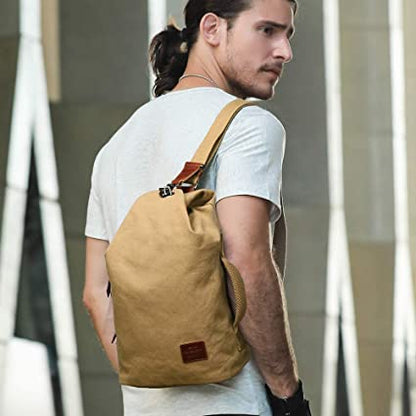 Wasserabweisende Canvas-Umhängetasche mit Anti-Diebstahlfach – MultiWear