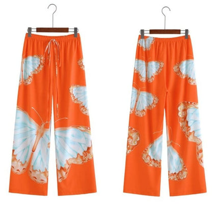 Weite Sommerhose Damen | Chiffon luftig leicht | Stylisch bequem | Sommerlook-Luzern Mode