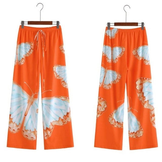 Weite Sommerhose Damen | Chiffon luftig leicht | Stylisch bequem | Sommerlook-Luzern Mode