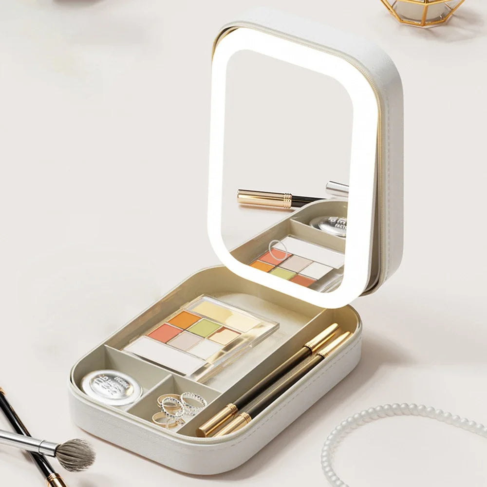 Kompakter beleuchteter Make-up-Organizer für unterwegs - Liora