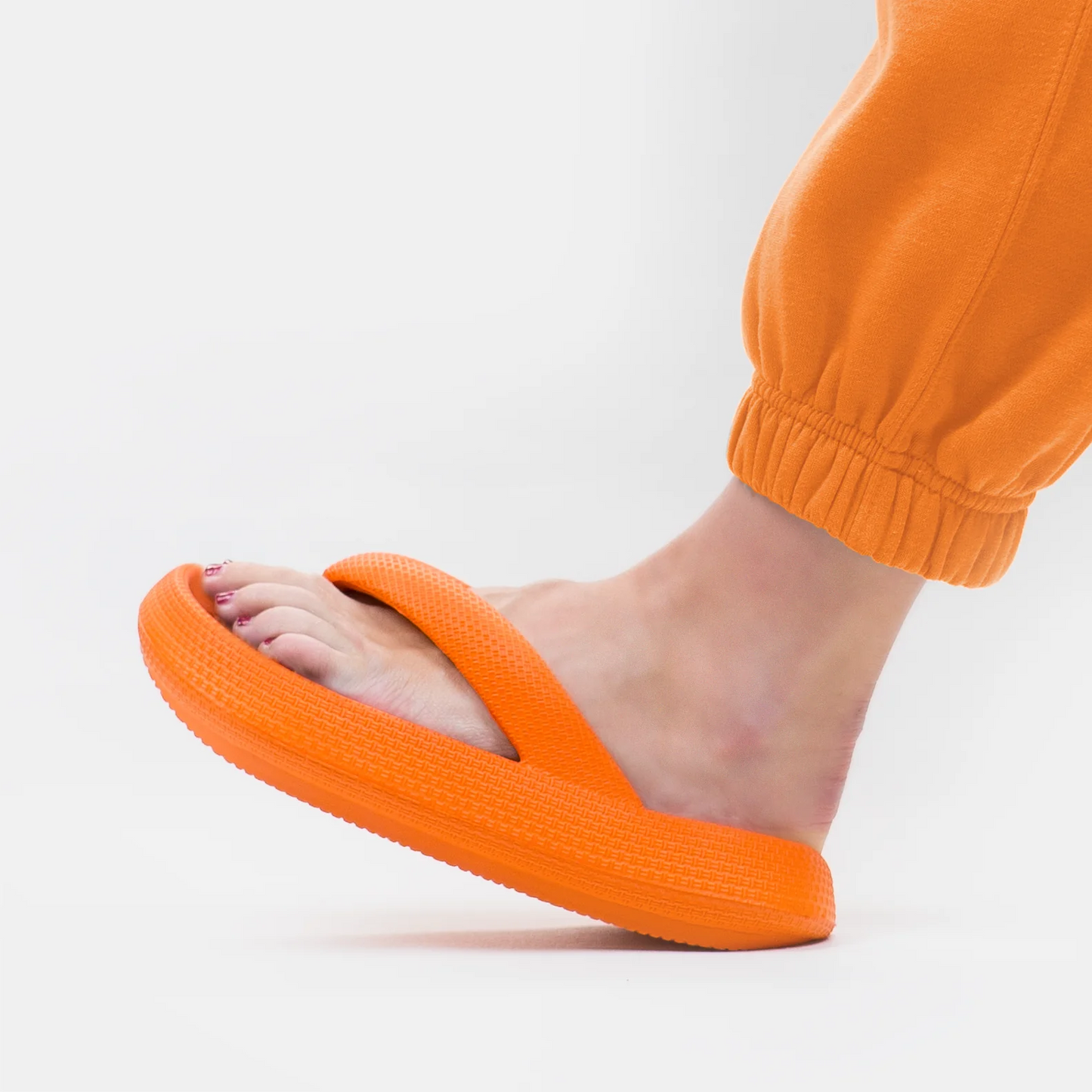 Flip Flops | Unisex | EVA-Schaum | Einfarbig | Schmerzlindernd -Oranje-36-37-Luzern Mode