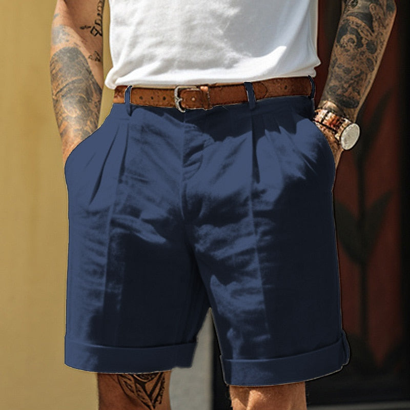 Stilvolle Leinen-Baumwoll-Shorts für Herren – Milan