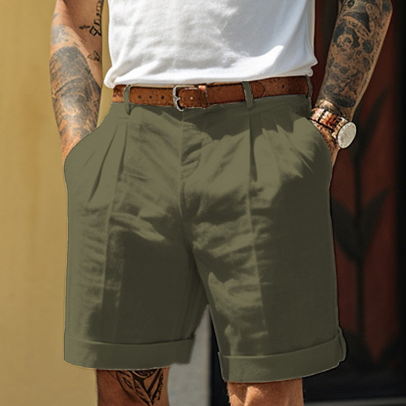 Stilvolle Leinen-Baumwoll-Shorts für Herren – Milan