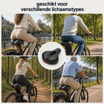 Ergonomic Comfort Bike Seat with Cutout - 2 in Thick Foam, Waterproof PU Leather 11