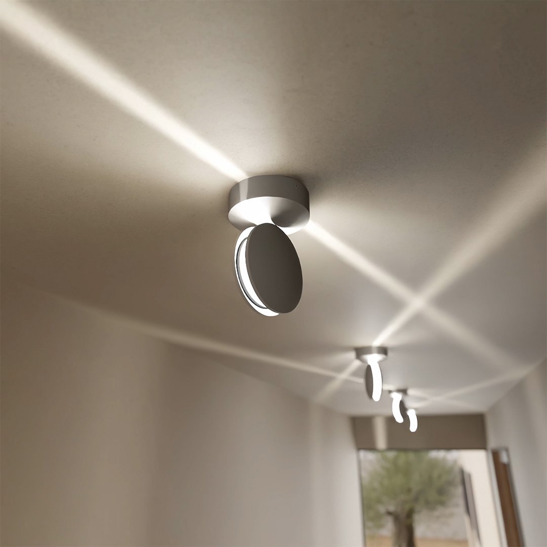 Modern LED Wall Light with 360° Rotating Head and Dual-Beam Square Light Effect 4