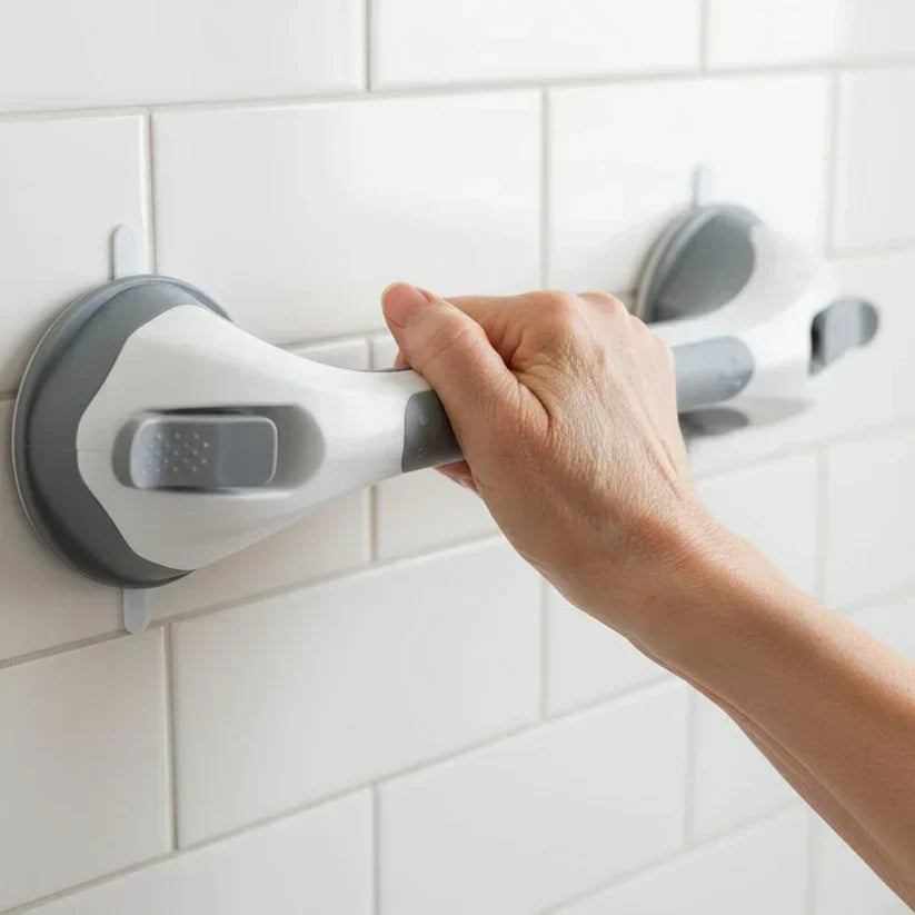 Suction Shower Grab Bar, No-Drill Bathroom Safety Handle, 15.7 in 2