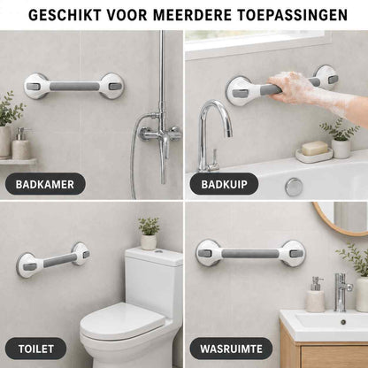Suction Shower Grab Bar, No-Drill Bathroom Safety Handle, 15.7 in 7